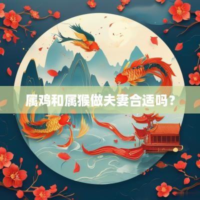 属鸡和属猴做夫妻合适吗？