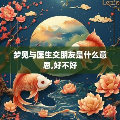 梦见与医生交朋友是什么意思,好不好