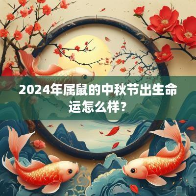 2025年属鼠的中秋节出生命运怎么样？