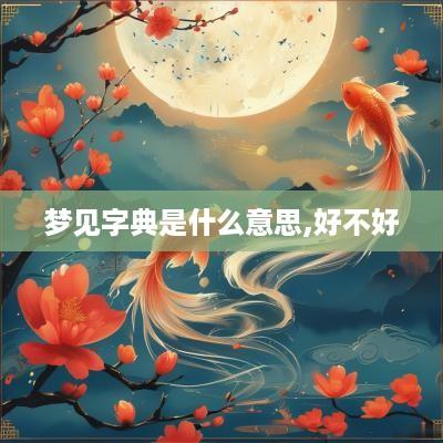 梦见字典是什么意思,好不好