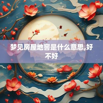 梦见房屋地窖是什么意思,好不好
