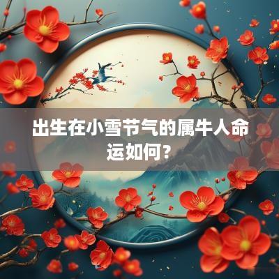 出生在小雪节气的属牛人命运如何？