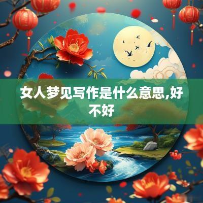 女人梦见写作是什么意思,好不好