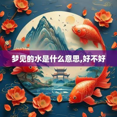 梦见的水是什么意思,好不好