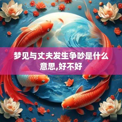 梦见与丈夫发生争吵是什么意思,好不好