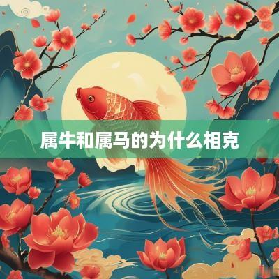 属牛和属马的为什么相克 属牛和属马的为什么相克
