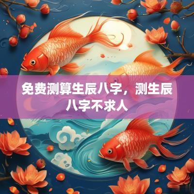免费测算生辰八字，测生辰八字不求人
