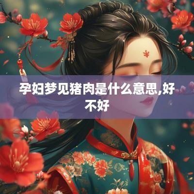 孕妇梦见猪肉是什么意思,好不好