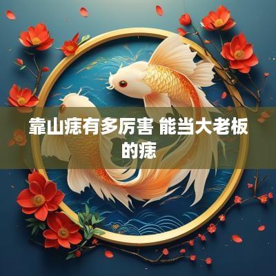 靠山痣有多厉害 能当大老板的痣