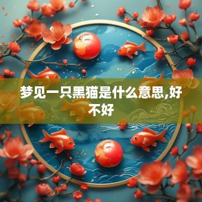 梦见一只黑猫是什么意思,好不好