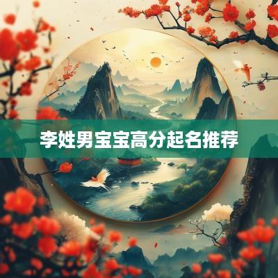 李姓男宝宝高分起名推荐