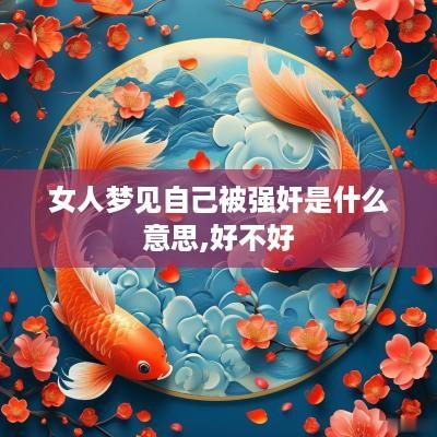 女人梦见自己被强奸是什么意思,好不好