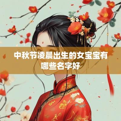 中秋节凌晨出生的女宝宝有哪些名字好