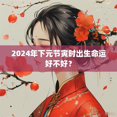 2025年下元节寅时出生命运好不好？