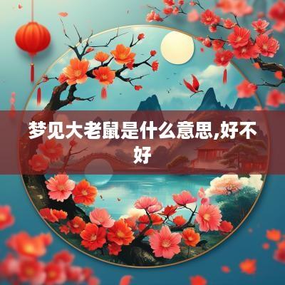 梦见大老鼠是什么意思,好不好