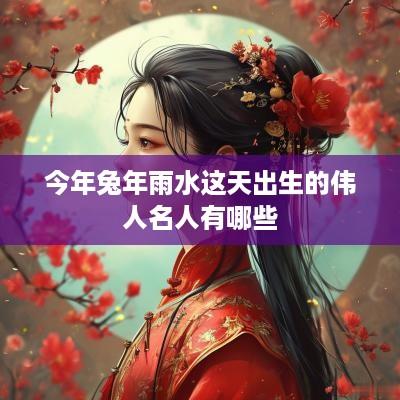 今年蛇年雨水这天出生的伟人名人有哪些