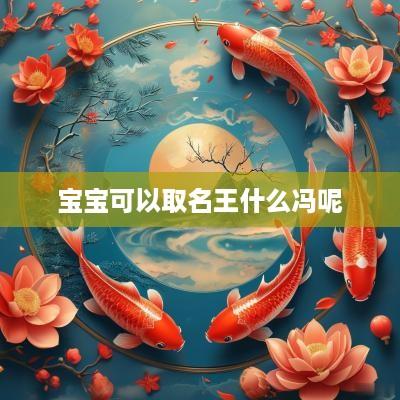 宝宝可以取名王什么冯呢