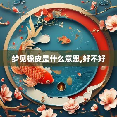 梦见橡皮是什么意思,好不好