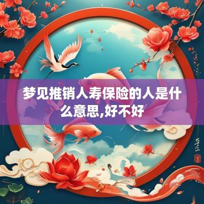 梦见推销人寿保险的人是什么意思,好不好