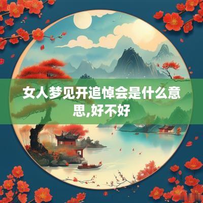 女人梦见开追悼会是什么意思,好不好