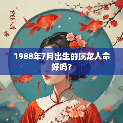 1988年7月出生的属龙人命好吗？