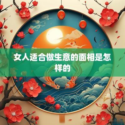 女人适合做生意的面相是怎样的