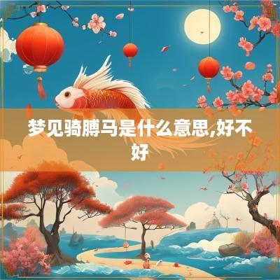 梦见骑膊马是什么意思,好不好