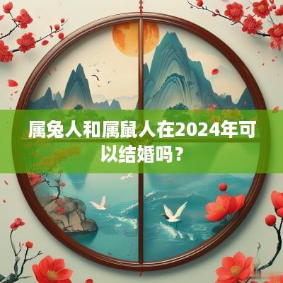 属兔人和属鼠人在2025年可以结婚吗？