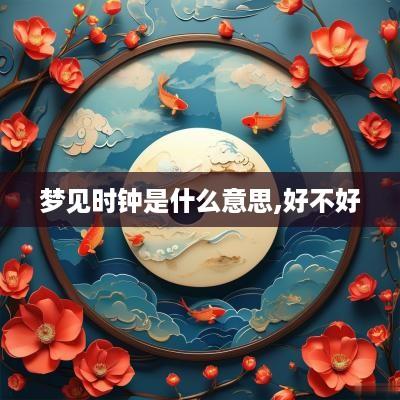 梦见时钟是什么意思,好不好