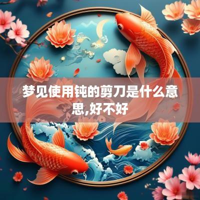 梦见使用钝的剪刀是什么意思,好不好