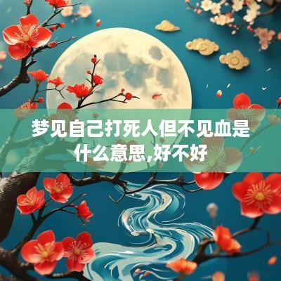 梦见自己打死人但不见血是什么意思,好不好