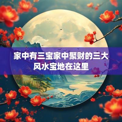 家中有三宝家中聚财的三大风水宝地在这里