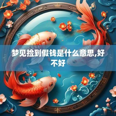 梦见捡到假钱是什么意思,好不好