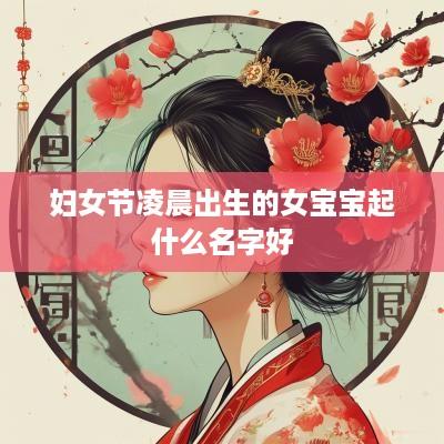 妇女节凌晨出生的女宝宝起什么名字好
