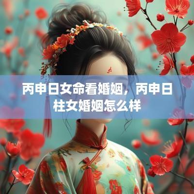 丙申日女命看婚姻，丙申日柱女婚姻怎么样