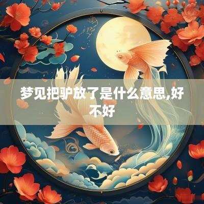 梦见把驴放了是什么意思,好不好