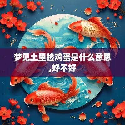 梦见土里捡鸡蛋是什么意思,好不好