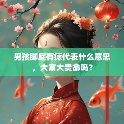 男孩脚底有痣代表什么意思，大富大贵命吗？