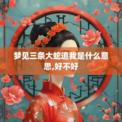 梦见三条大蛇追我是什么意思,好不好