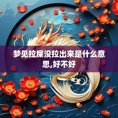 梦见拉屎没拉出来是什么意思,好不好