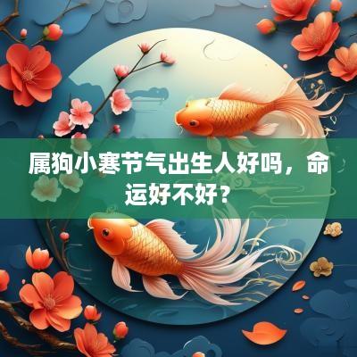 属狗小寒节气出生人好吗，命运好不好？