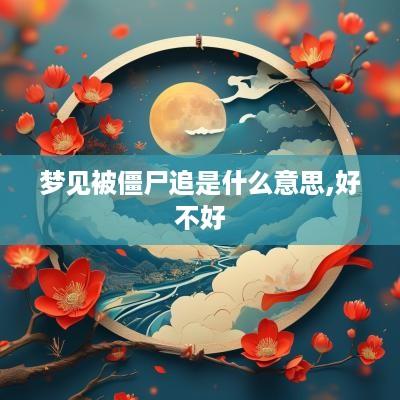 梦见被僵尸追是什么意思,好不好