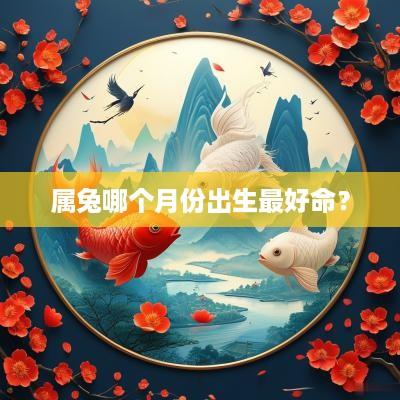 属兔哪个月份出生最好命？