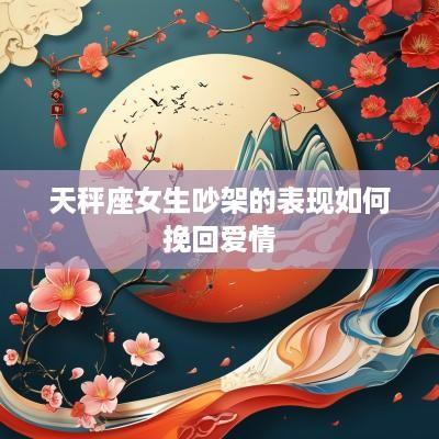 天秤座女生吵架的表现如何挽回爱情