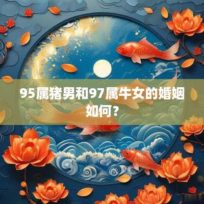 95属猪男和97属牛女的婚姻如何？