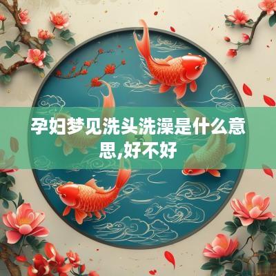 孕妇梦见洗头洗澡是什么意思,好不好