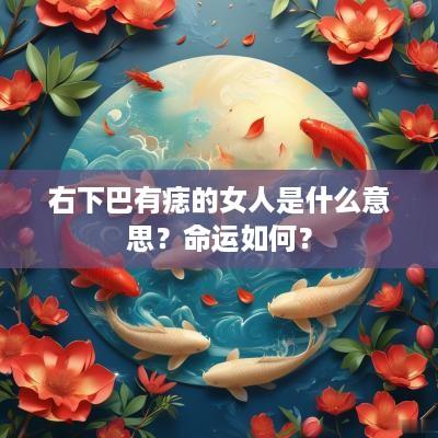 右下巴有痣的女人是什么意思？命运如何？