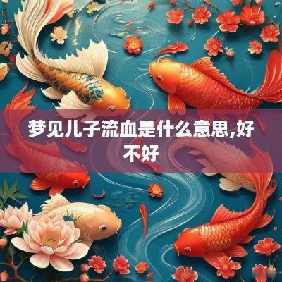 梦见儿子流血是什么意思,好不好