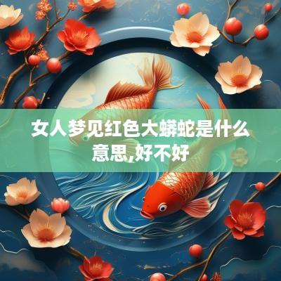 女人梦见红色大蟒蛇是什么意思,好不好