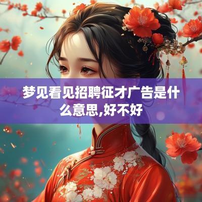 梦见看见招聘征才广告是什么意思,好不好